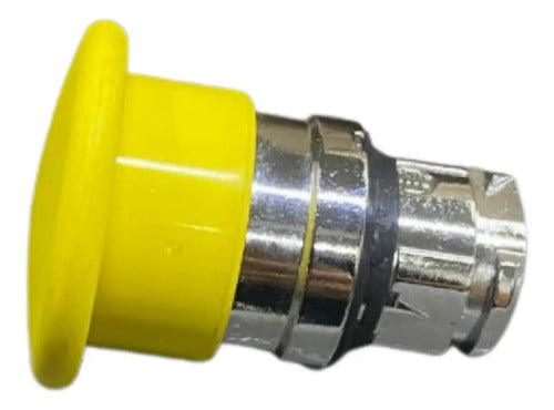Botão Cogumelo 40mm Am + Bloco 1na+1nf Xb4bc55 Schneider Amarelo -