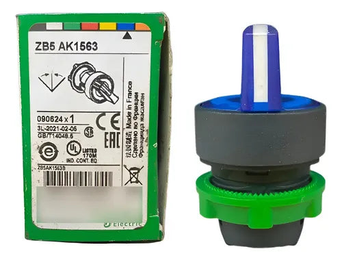 Cabeçote Para Chave Seletora Lum 22mm Az Zb5ak1563 Schneider Azul -