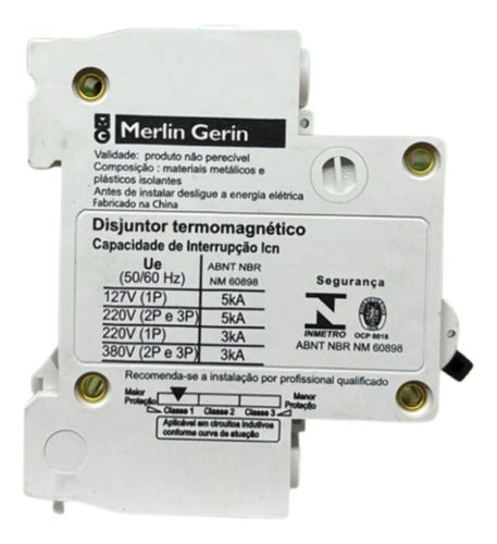 Kit Com 8: Disjuntor Unipolar 25a 3ka K32a1c25 Schneider