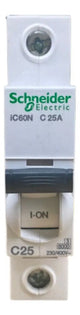 Disjuntor Acti9 Ic60n 1p 25a Curva C A9f74125 Schneider