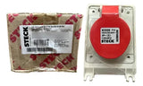 Kit Com 2: Tomada N3009 16a 2p+t 380/440v Vermelha Steck Vermelho