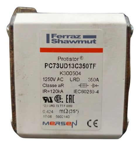 Fusível Pc73ud13c350tf 1250 Vca 350 A Cerâmica Mersen Novo! 1250v