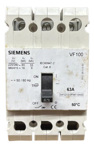 Disjuntor Tripolar 3vf2213-0fn41-0aa0 20a Siemens