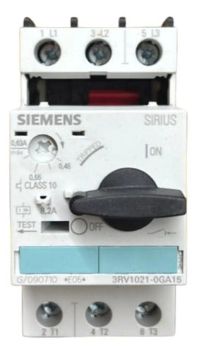 Disjuntor Motor 3rv1021-0ga15 0,45-0,63a Siemens  Não Informado 50/60hz
