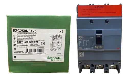 Disjuntor 125a Tripolar Tm-d Ezc250n Ezc250n3125 Schneider - 50 60 Hz