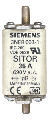Elemento Fusível Sitor 3ne8003-1 35a Siemens 690v