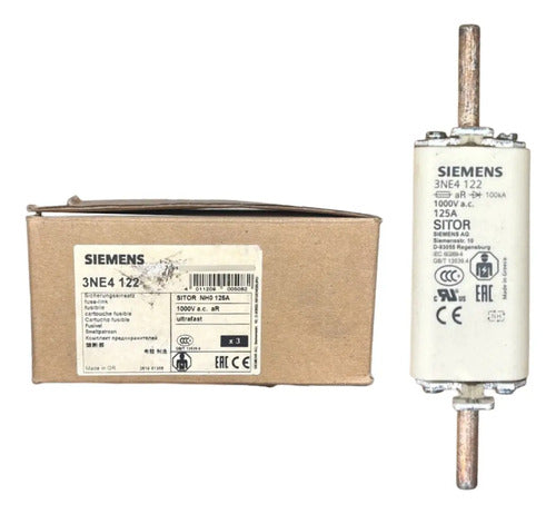 Elemento Fusível Sitor 3ne4122 125a Siemens 1000v