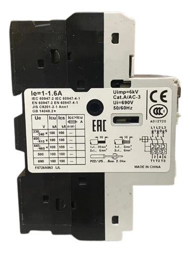 Disjuntor Motor 1,6a Gps1bsaf GE