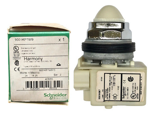 Sinaleiro 30mm Metálico 9001kp7w9 220/240vca Bc Schneider Branco 220/240 Vca