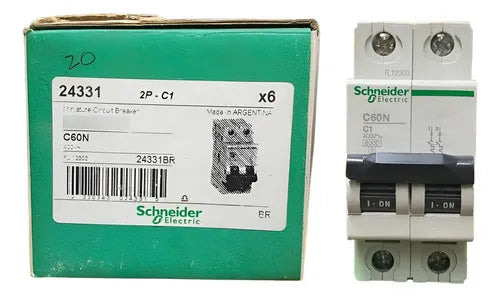 Disjuntor C60n C1 2x1a 24331 Schneider
