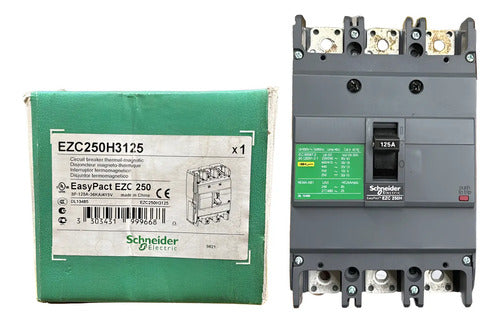 Disjuntor 3p  125a Ezc250h3125 Schneider 690vca 50-60hz