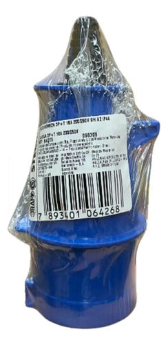Kit Com 2 Peças: Plug N4079 16a 3p+t 200/250v 9h Azul Steck 220v