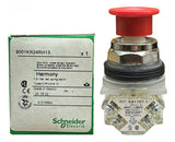 Botão Soco 30mm Metálico Vm 1na+1nf 9001kr24rh13 Schneider Vermelho 250v