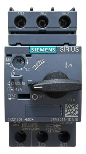 Disjuntor Motor 3rv2011-1da10 2,2-3,2a Siemens Não Informado 50/60hz