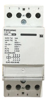 Contator 4p Elhc-416-24-22 16a 2naf 24v Ac1 Eaton 24v