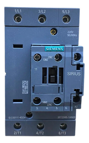 Contator Tripolar 3rt2045-1an20 220v 80a 37kw Siemens 220v