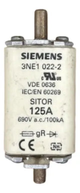 Elemento Fusível Sitor 3ne1022-2 125a Siemens 690v