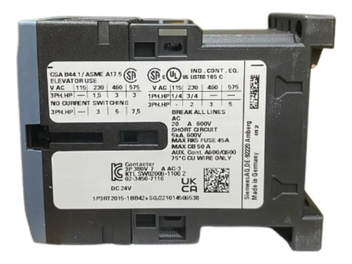 Contator 24vcc 3rt2015-1bb42 Siemens Novo! 24vcc