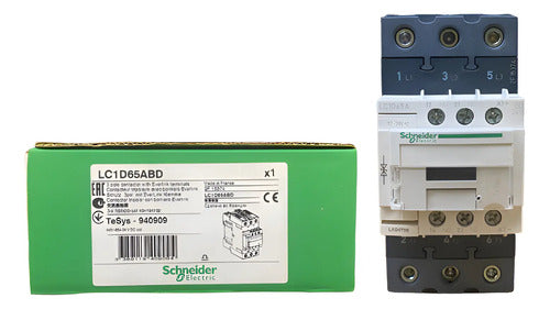 Contator Tripolar Tesys D Everlink 65a Lc1d65abd Schneider 24v