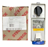 Tomada Ss4009dz 3p+t 16a 200/250v Azul C/ Bloqueio Steck Azul