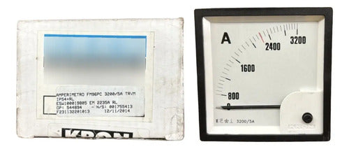 Amperimetro Fm96pc 3200/5a Travamento Em 2235a Ip54 Kron