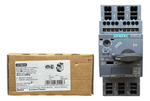 Disjuntor Motor 3rv2011-0ka25 0,9-1,25a Siemens Não Informado 50/60hz
