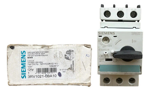 Disjuntor Motor 3rv1021-0ba10 0,14-0,2a Siemens - 50/60hz