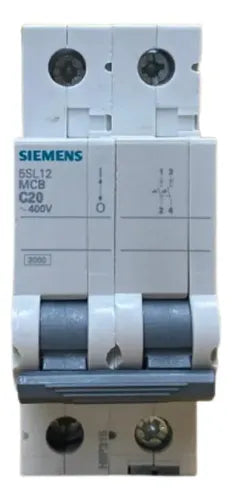 Kit Com 2: Disjuntor 2p 20a Curva C 5sl1220-7mb Siemens