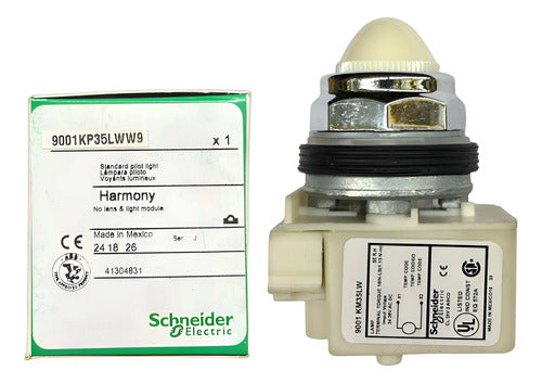 Sinaleiro 30mm Metálico 9001kp35lww9 Branco Schneider Branco 24vca/cc