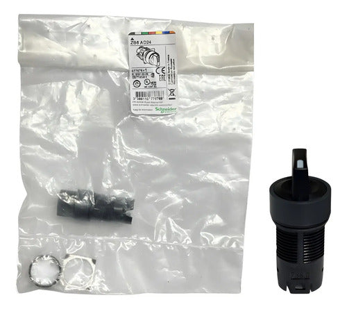 Kit Com 2: Cabeçote Para Comutador 16mm Zb6ad24 Schneider Preto 0