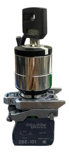 Chave Seletora Metalica Ø22mm 2 Pos Xb4bg45 Schneider Metal Cromado