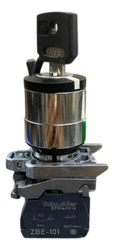 Chave Seletora Metalica Ø22mm 2 Pos Xb4bg45 Schneider Metal Cromado