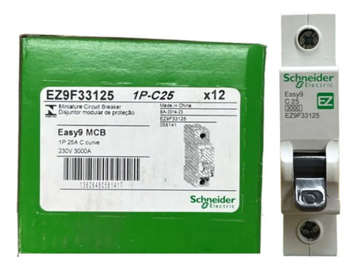 Kit Com 8: Disjuntor 25a 3ka 230vca Ez9f33125 Schneider