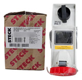 Tomada Sob Surelock 3p+n+t 16a 380/440v 6h Vm S5006b Steck Vermelho