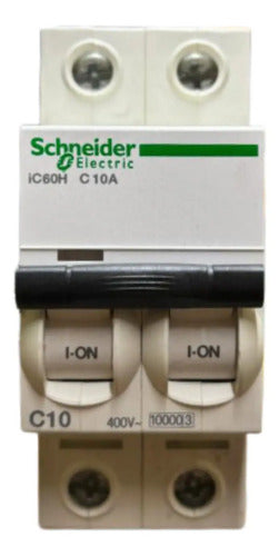 Disjuntor Acti9 Ic60h 2p Curva C 10a 440v A9f84210 Schneider