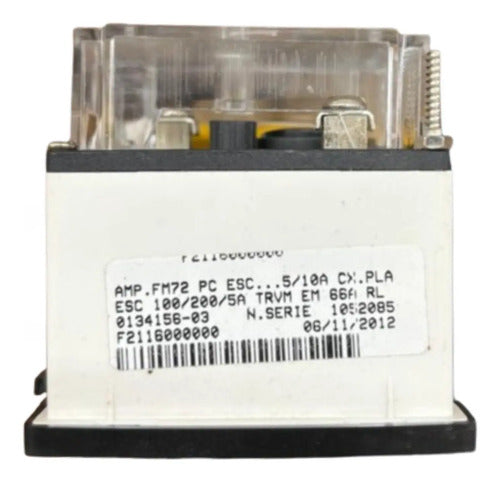 Amperímetro Fm72pc 72x72mm 100/200/5a Trvm Em 66a Ip54 Kron