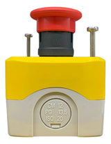 Botoeira 22mm Plastica 1 Botao Emergencia Xalk184g Schneider Amarelo E Cinza