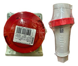 Kit Tomada N4506 + Plug N4576 63a 3p+t 380/440v Vm Steck Vermelho