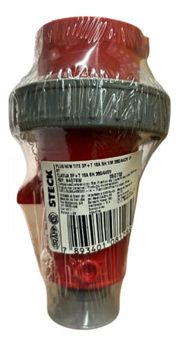 Plug N4076w 16a 3p+t 380/440v 6h Vermelho Ip67 Steck Vermelho