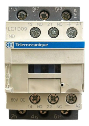 Contator Tripolar 9a 1na+1nf 60vcc Lc1d09nd Telemecanique 60vcc