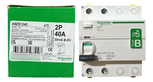 Interruptor Diferencial 2p 40a A9z51240 Schneider