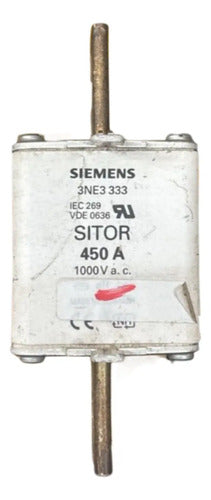Elemento Fusível Sitor 3ne3333 450a Siemens 1000v