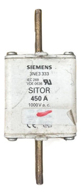 Elemento Fusível Sitor 3ne3333 450a Siemens 1000v