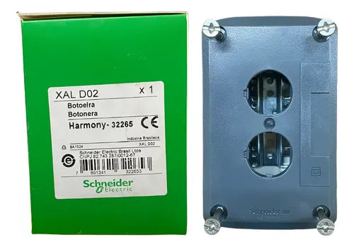 Botoeira De Comando 22mm 2 Furos Cinza Xald02 Schneider Cinza
