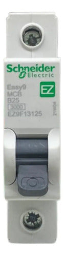 Kit Com 8: Disjuntor 1p 25a Curva B Ez9f13125 Schneider 230 V 50/60hz