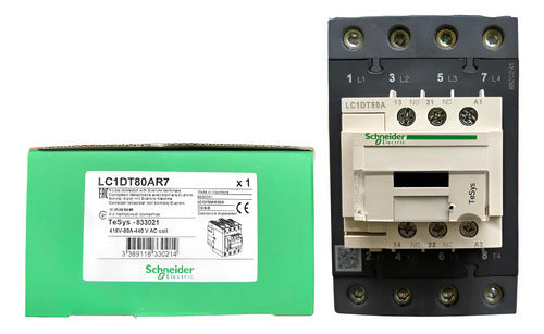 Contator 4p Everlink 80a 1na+1nf 440vca Lc1dt80ar7 Schneider 440v
