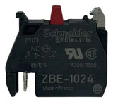 Kit Com 2 Peças: Bloco De Contato 1nf Zbe1024 Schneider Preto C/ Vermelho 1nf