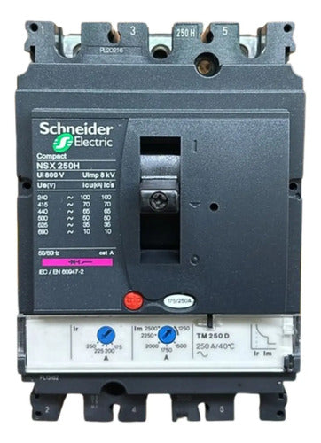Disjuntor 3p Nsx250h-tm250d 250a Lv431670 Schneider
