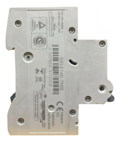 Disjuntor 1p 40a 5sl6140-7mb Curva C Siemens