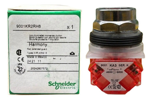 Botão 30mm Metálico 1nf Vermelho 9001kr2rh6 Schneider Vermelho -
